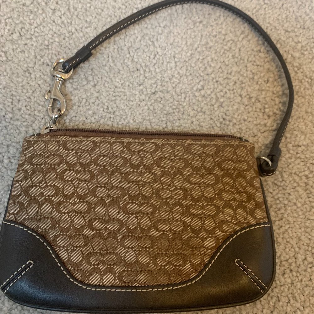 VINTAGE Brown Coach Wristlet